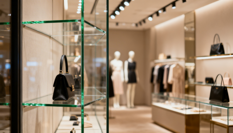 expositor de loja - vidro float