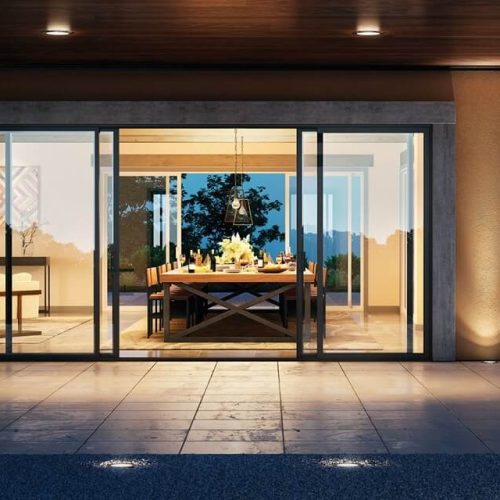 portas de vidro são capazes de dar um toque especial à sua sala